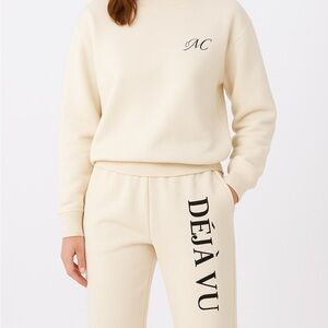 Déjà Vu Cream Jogger Pants